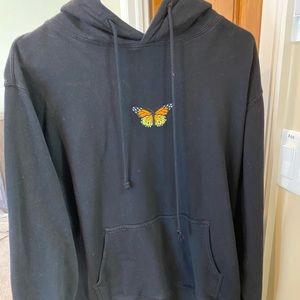 Black Brandy Melville Butterfly Hoodie